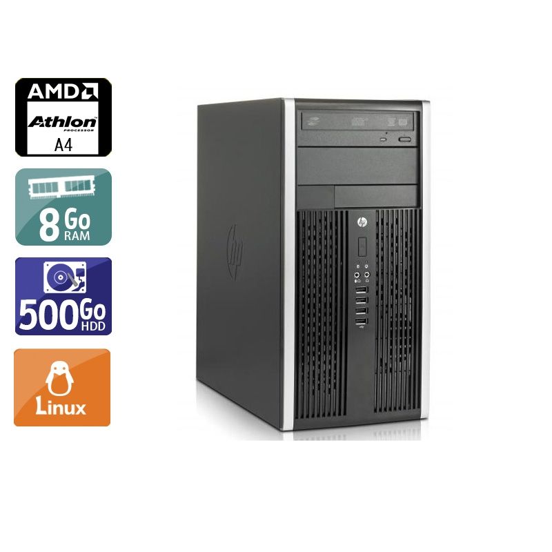 HP Compaq Pro 6305 Tower AMD A4 8Go RAM 500Go HDD Linux