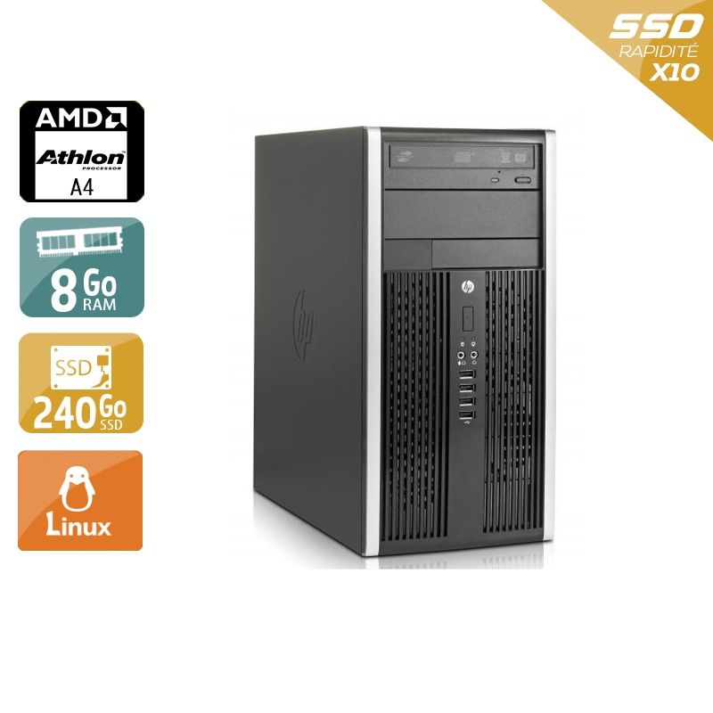 HP Compaq Pro 6305 Tower AMD A4 8Go RAM 240Go SSD Linux