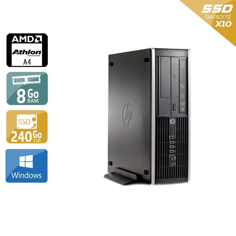 HP Compaq Pro 6305 SFF AMD A4 8Go RAM 240Go SSD Windows 10