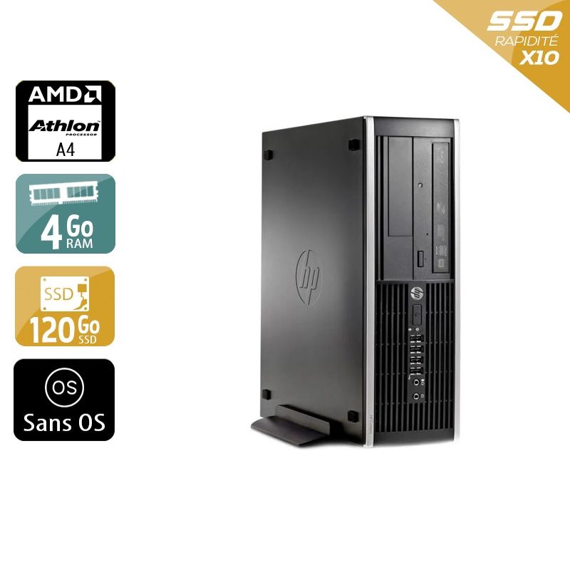 HP Compaq Pro 6305 SFF AMD A4 4Go RAM 120Go SSD Sans OS