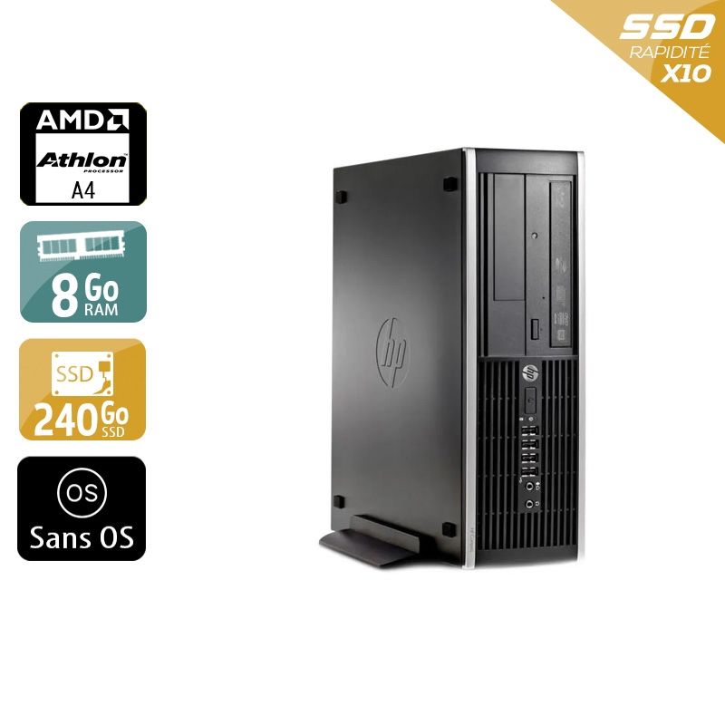 HP Compaq Pro 6305 SFF AMD A4 8Go RAM 240Go SSD Sans OS