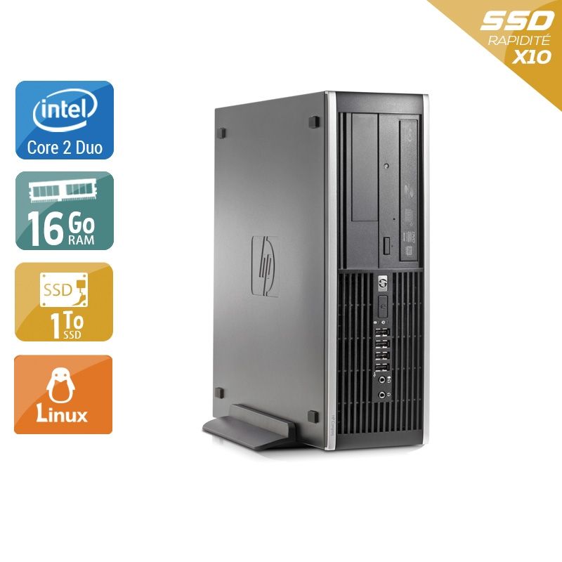 HP Compaq Elite 8000 SFF Core 2 Duo 16Go RAM 2To SSD Linux