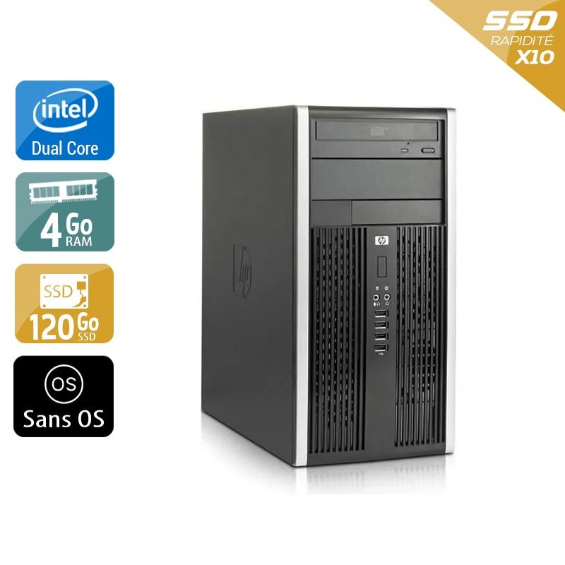 HP Compaq Pro 6000 Tower Dual Core 4Go RAM 120Go SSD Sans OS