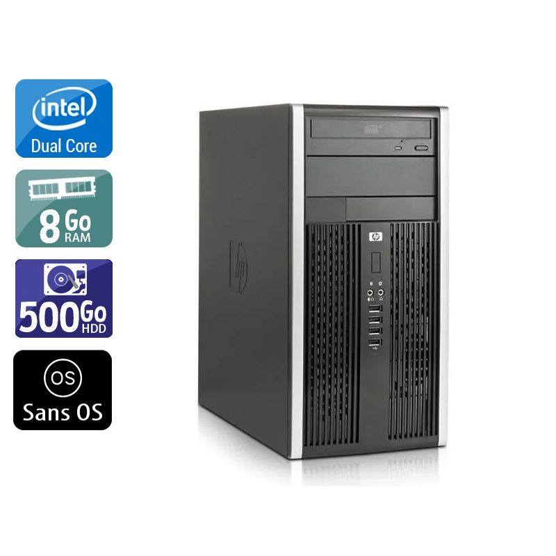 HP Compaq Pro 6000 Tower Dual Core 8Go RAM 500Go HDD Sans OS