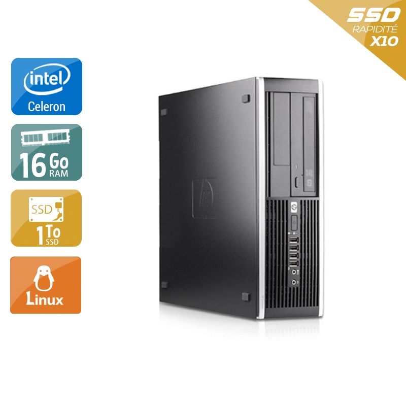 HP Compaq Pro 6000 SFF Celeron Dual Core 16Go RAM 1To SSD Linux