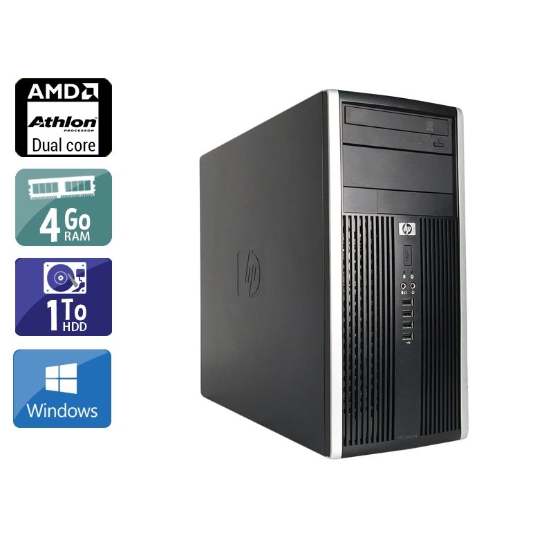 HP Compaq Pro 6005 Tower AMD Athlon Dual Core 4Go RAM 1To HDD Windows 10