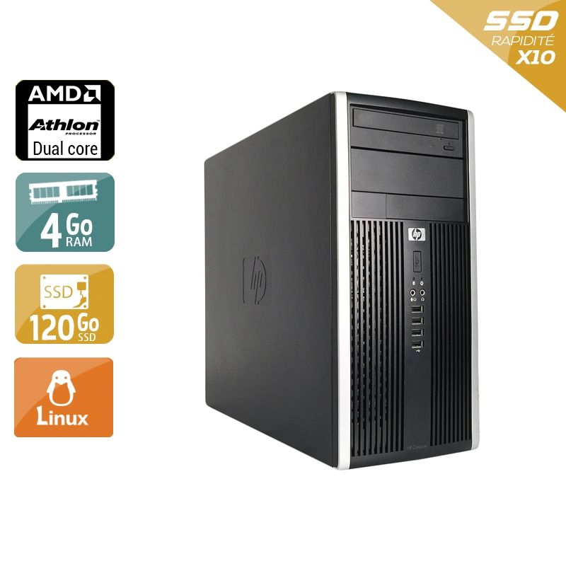 HP Compaq Pro 6005 Tower AMD Athlon Dual Core 4Go RAM 120Go SSD Linux