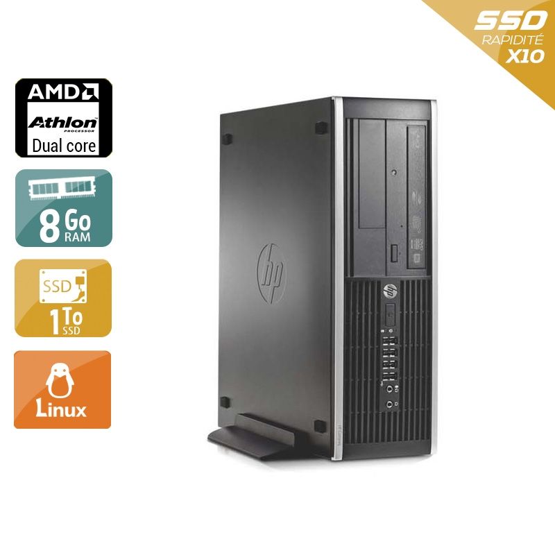 HP Compaq Pro 6005 SFF AMD Athlon Dual Core 8Go RAM 2To SSD Linux