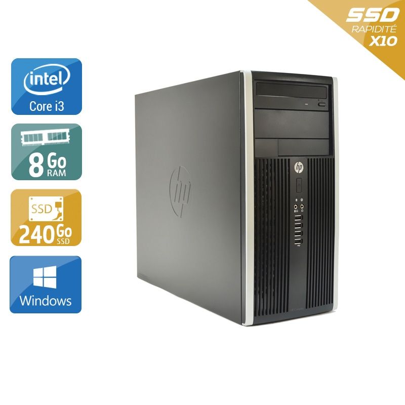 HP Compaq Pro 6200 Tower i3 8Go RAM 240Go SSD Windows 10