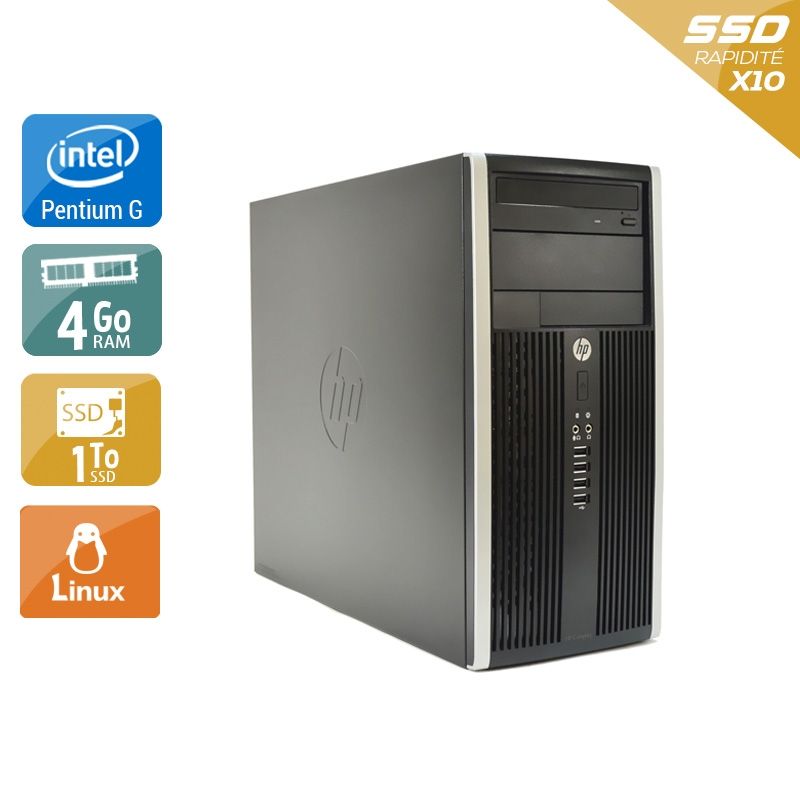HP Compaq Pro 6200 Tower Pentium G Dual Core 4Go RAM 1To SSD Linux