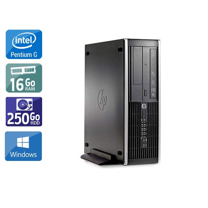 HP Compaq Pro 6200 SFF Pentium G Dual Core 16Go RAM 250Go HDD Windows 10