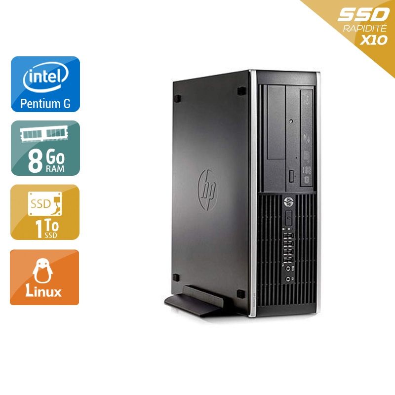 HP Compaq Pro 6300 SFF Pentium G Dual Core 8Go RAM 1To SSD Linux