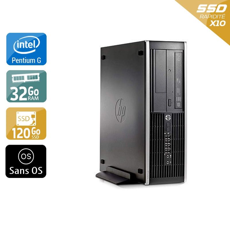HP Compaq Pro 6300 SFF Pentium G Dual Core 32Go RAM 120Go SSD Sans OS
