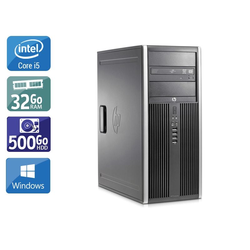 HP Compaq Elite 8200 Tower i5 32Go RAM 500Go HDD Windows 10