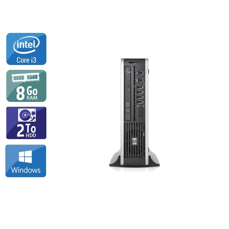 HP Compaq Elite 8200 USDT i3 8Go RAM 2To HDD Windows 10
