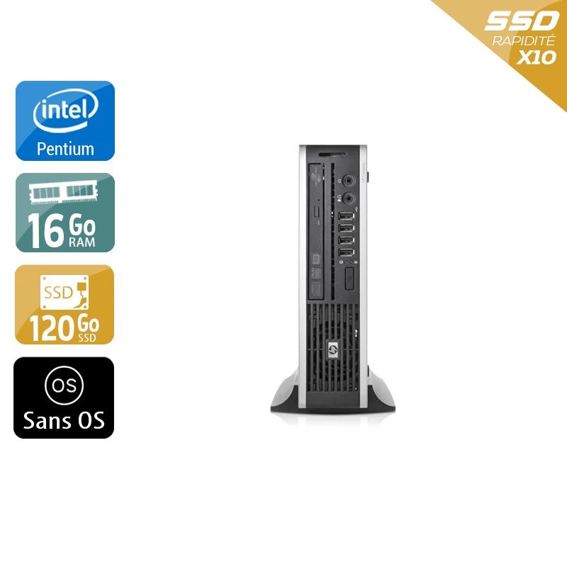 HP Compaq Elite 8200 USDT Pentium G Dual Core 16Go RAM 120Go SSD Sans OS