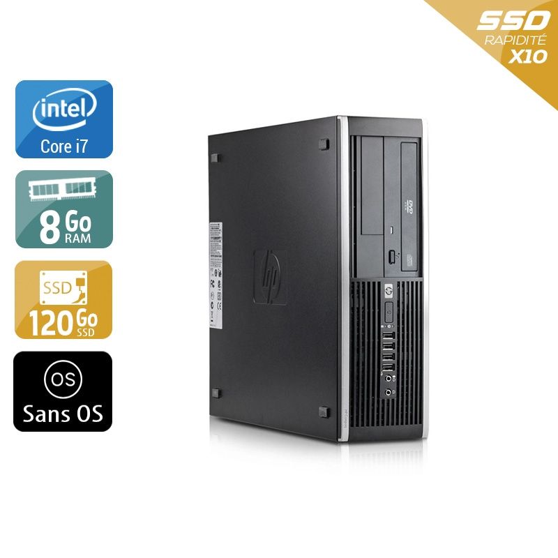 HP Compaq Elite 8300 SFF i7 8Go RAM 120Go SSD Sans OS