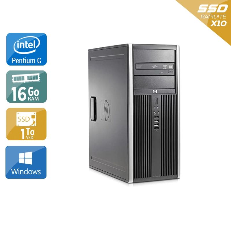 HP Compaq Elite 8300 Tower Pentium G Dual Core 16Go RAM 1To SSD Windows 10