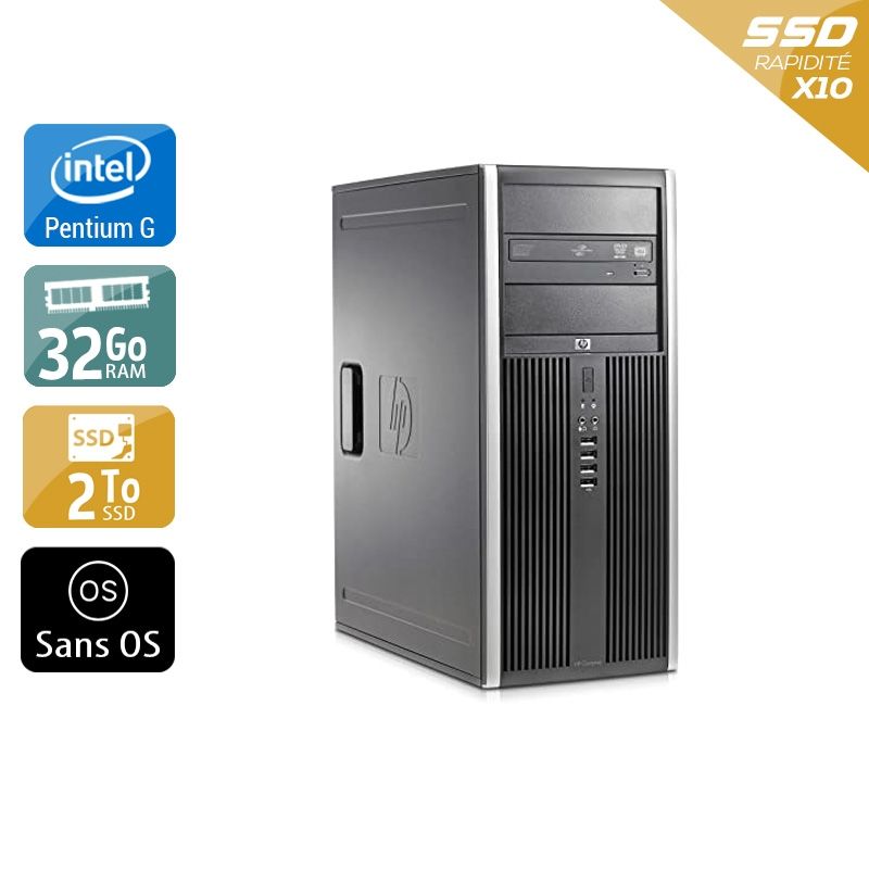 HP Compaq Elite 8300 Tower Pentium G Dual Core 32Go RAM 2To SSD Sans OS