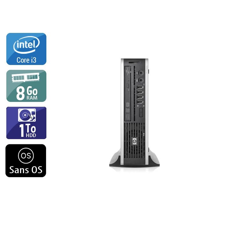 HP Compaq Elite 8300 USDT i3 8Go RAM 1To HDD Sans OS