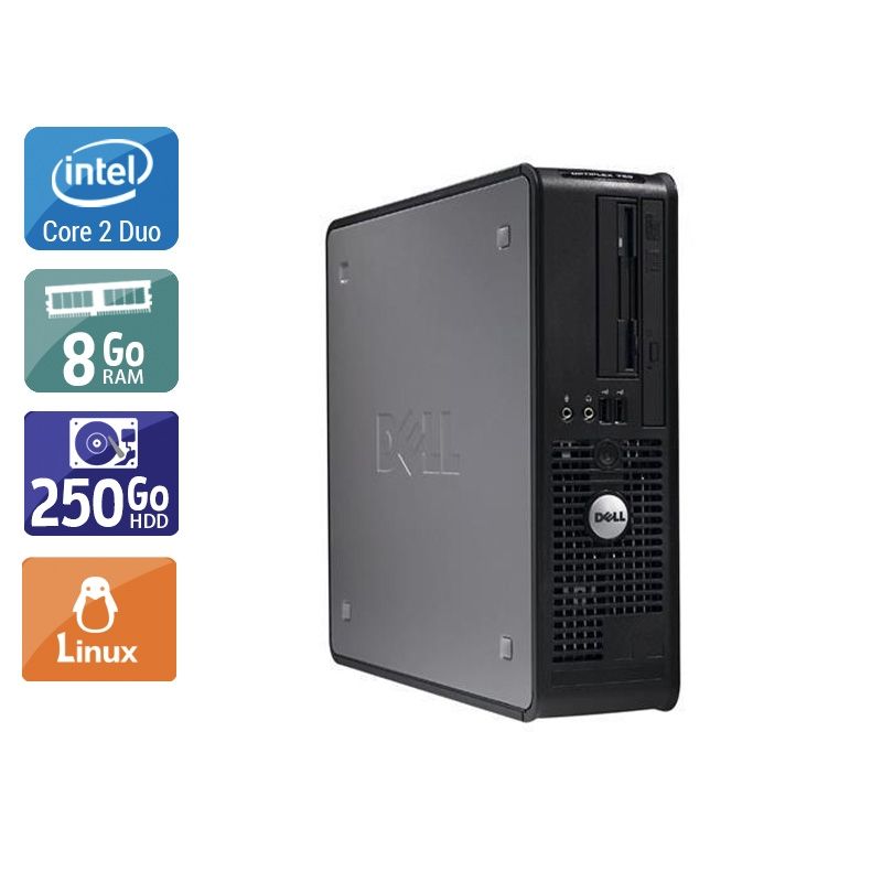 Dell Optiplex 380 Tower Core 2 Duo 8Go RAM 250Go HDD Linux