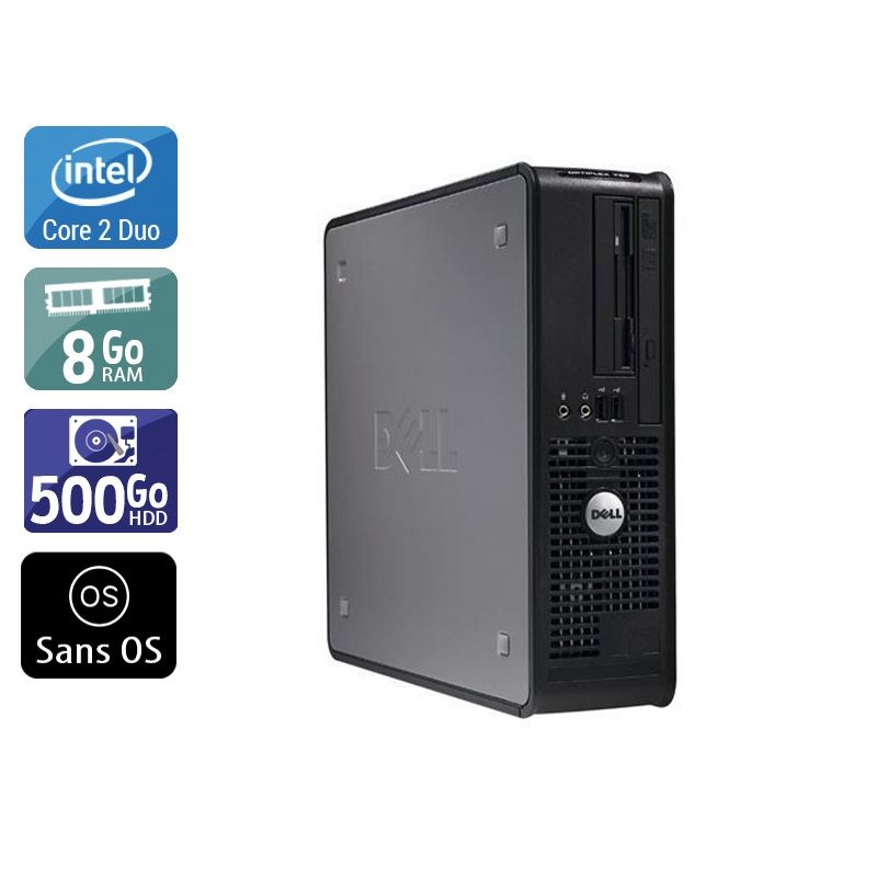 Dell Optiplex 380 Tower Core 2 Duo 8Go RAM 500Go HDD Sans OS