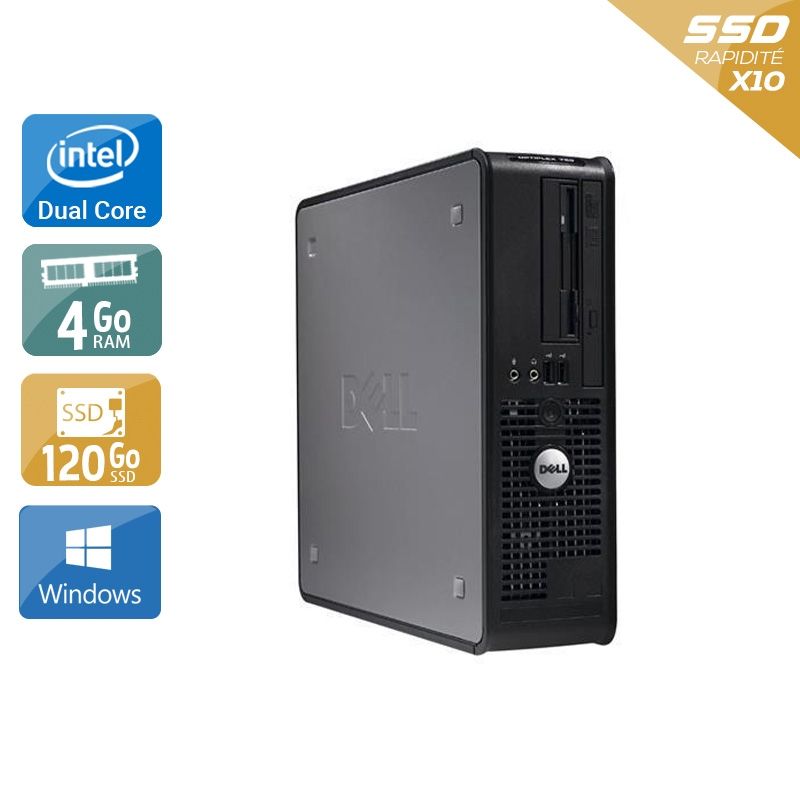 Dell Optiplex 380 SFF Dual Core 4Go RAM 120Go SSD Windows 10