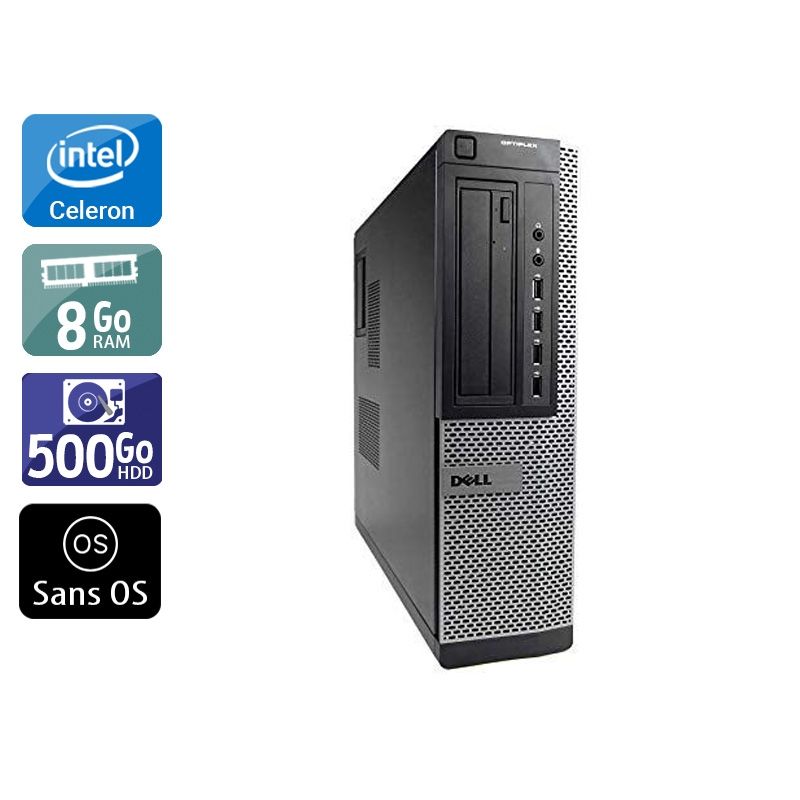 Dell Optiplex 390 Desktop Celeron 8Go RAM 500Go HDD Sans OS