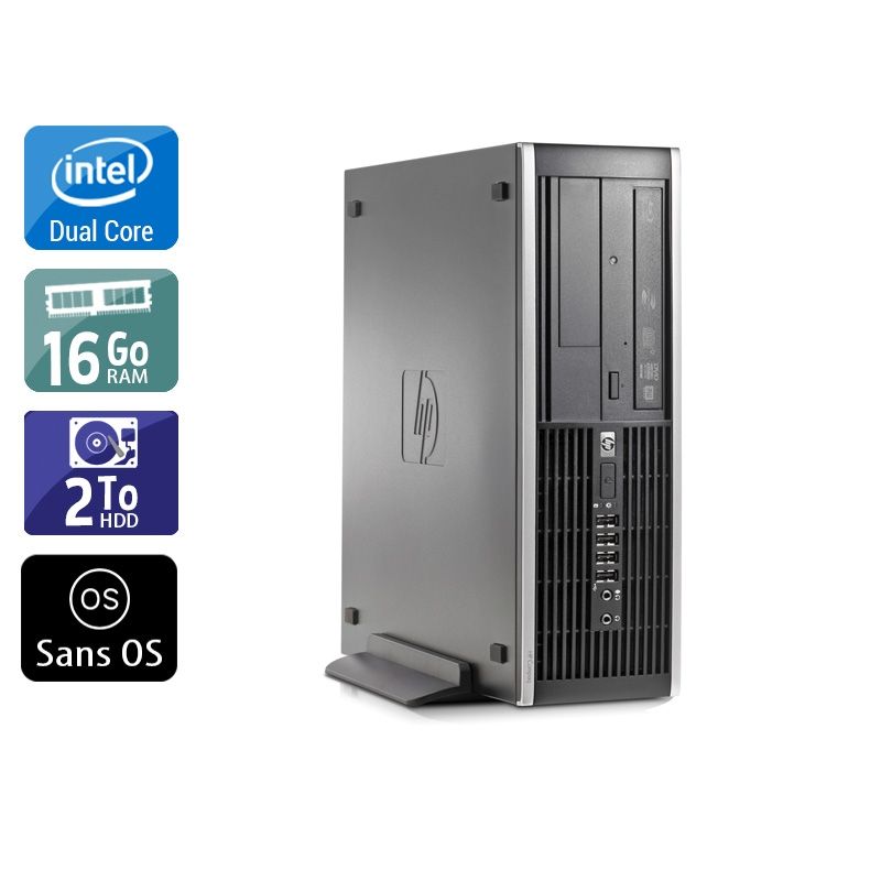 HP Compaq Elite 8000 SFF Dual Core 16Go RAM 2To HDD Sans OS