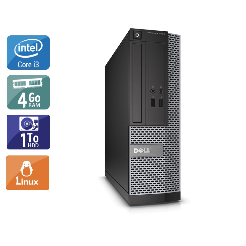 Dell Optiplex 390 SFF i3 4Go RAM 1To HDD Linux