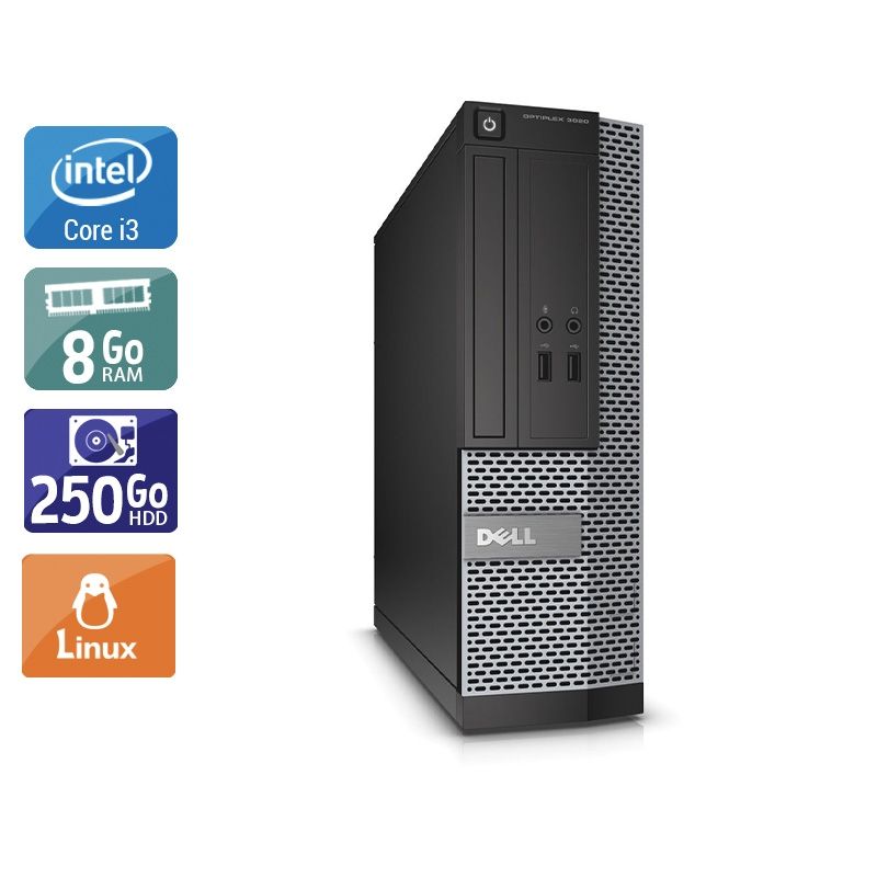 Dell Optiplex 390 SFF i3 8Go RAM 250Go HDD Linux