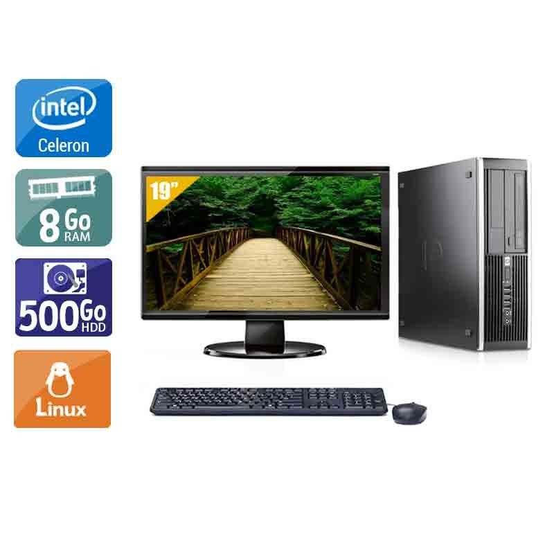 HP Compaq Pro 6000 SFF Celeron Dual Core avec Écran 19 pouces 8Go RAM 500Go HDD Linux