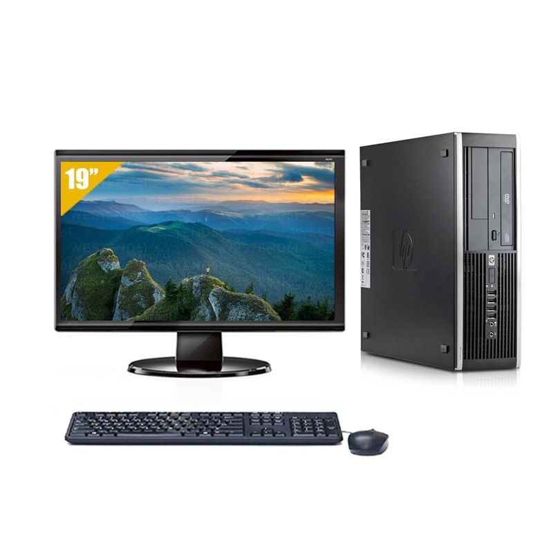 HP Compaq Elite 8100 SFF i3 avec Écran 19 pouces 4Go RAM 1To SSD Linux