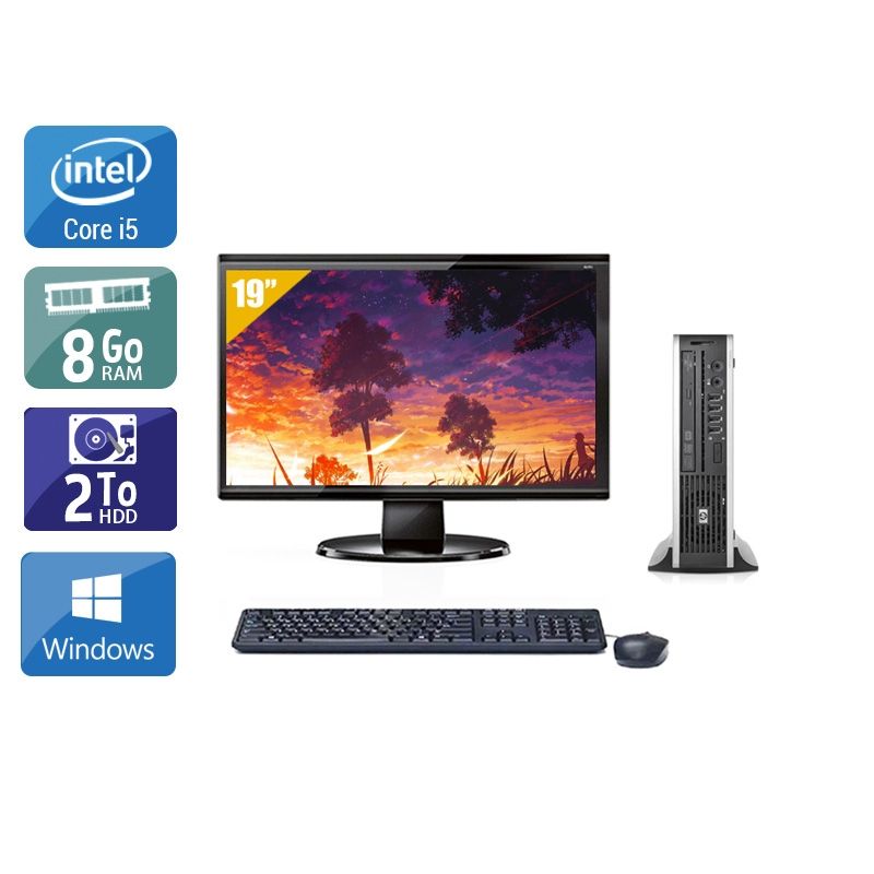 HP Compaq Elite 8200 USDT i5 avec Écran 19 pouces 8Go RAM 2To HDD Windows 10