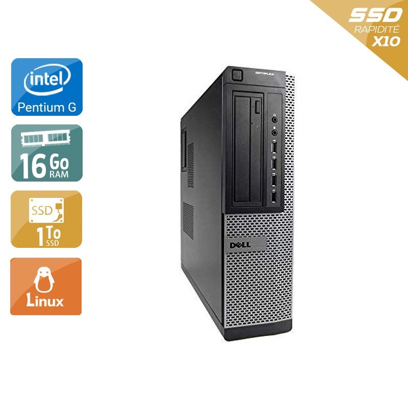 Dell Optiplex 7010 Desktop Pentium G Dual Core 16Go RAM 1To SSD Linux