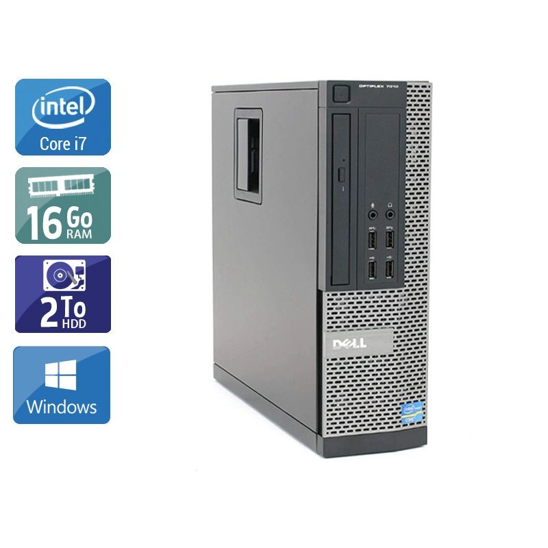 Dell Optiplex 7010 SFF i7 16Go RAM 2To HDD Windows 10