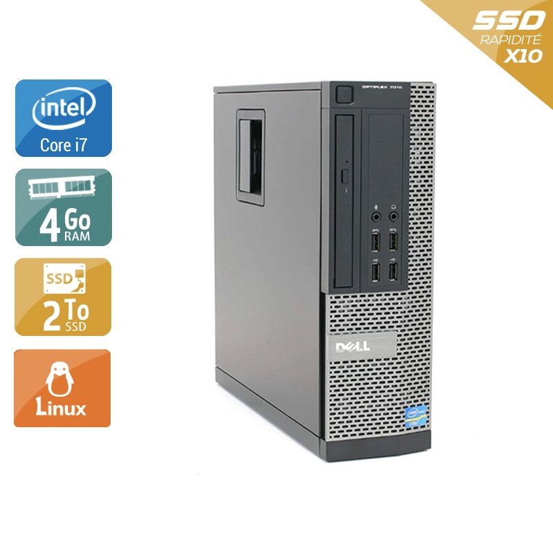 Dell Optiplex 7010 SFF i7 4Go RAM 2To SSD Linux