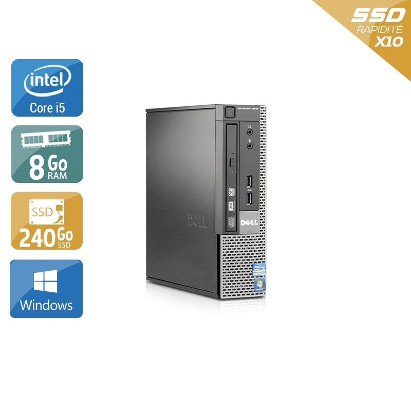 Dell Optiplex 7010 USDT i5 8Go RAM 240Go SSD Windows 10