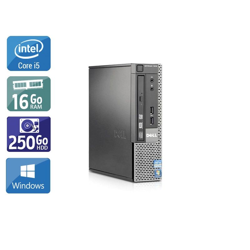 Dell Optiplex 7010 USDT i5 16Go RAM 250Go HDD Windows 10