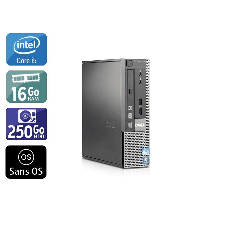 Dell Optiplex 7010 USDT i5 16Go RAM 250Go HDD Sans OS