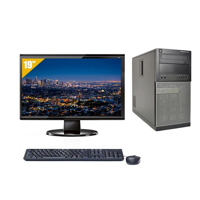 Dell Optiplex 7010 Tower i3 + Écran - 19" 4Go RAM 250Go HDD Windows 10