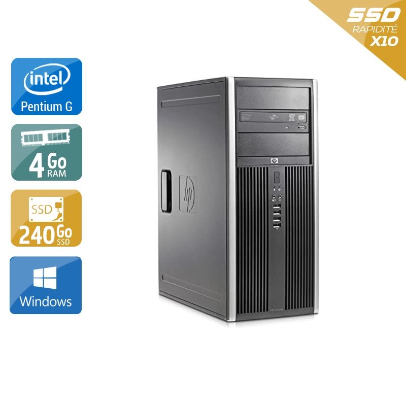 HP Compaq dc5700 Tower Pentium G Dual Core 4Go RAM 240Go SSD Windows 10