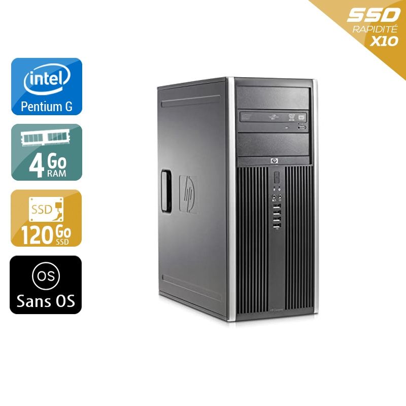 HP Compaq dc5700 Tower Pentium G Dual Core 4Go RAM 120Go SSD Sans OS