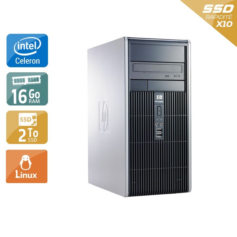 HP Compaq dc7900 Tower Celeron Dual Core 16Go RAM 2To SSD Linux