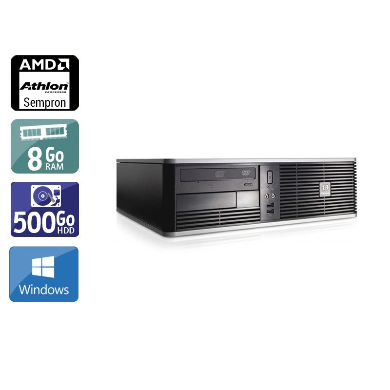 HP Compaq dc5750 SFF AMD Sempron 8Go RAM 500Go HDD Windows 10