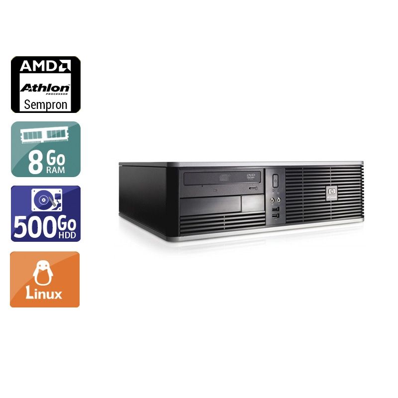 HP Compaq dc5750 SFF AMD Sempron 8Go RAM 500Go HDD Linux