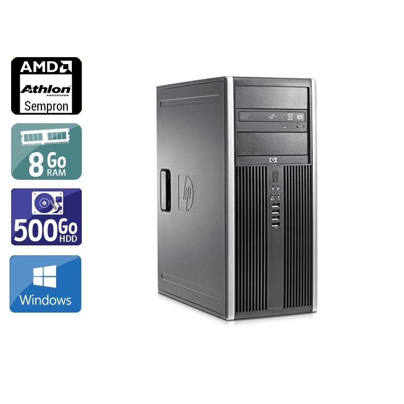 HP Compaq dc5750 Tower AMD Sempron 8Go RAM 500Go HDD Windows 10