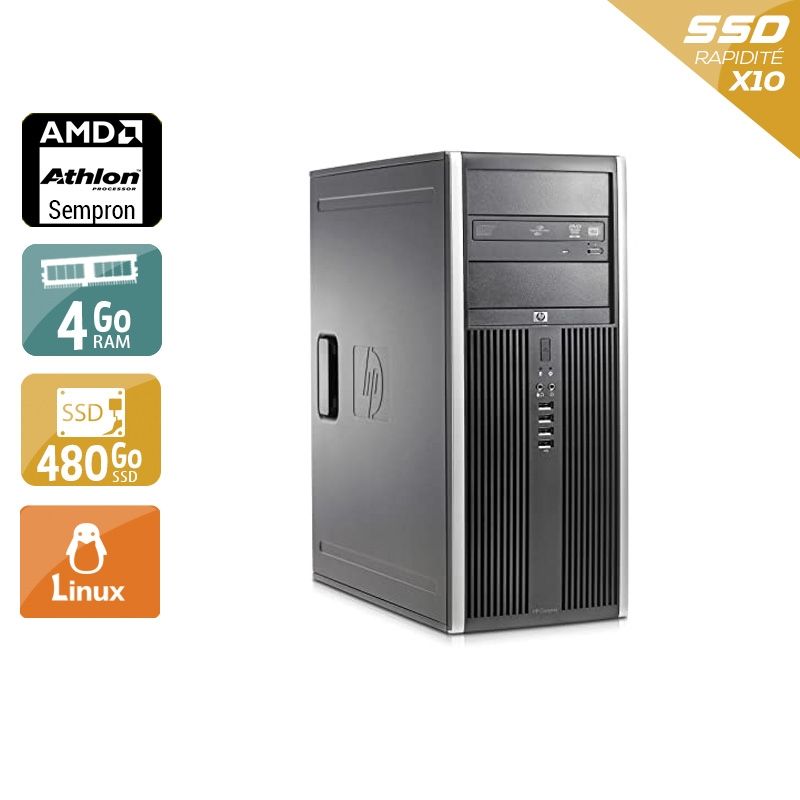 HP Compaq dc5750 Tower AMD Sempron 4Go RAM 480Go SSD Linux