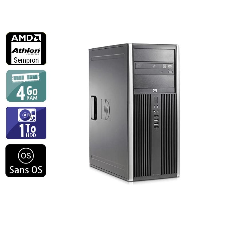 HP Compaq dc5750 Tower AMD Sempron 4Go RAM 1To HDD Sans OS