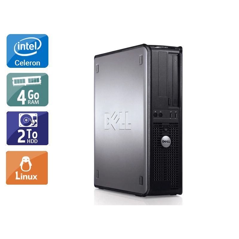 Dell Optiplex 780 Desktop Celeron Dual Core 4Go RAM 2To HDD Linux